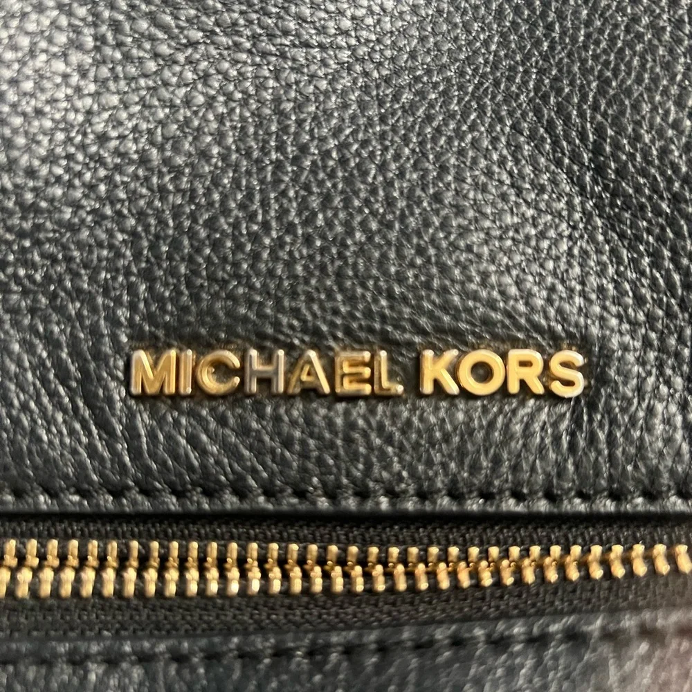 Michael Kors Black Leather Backpack